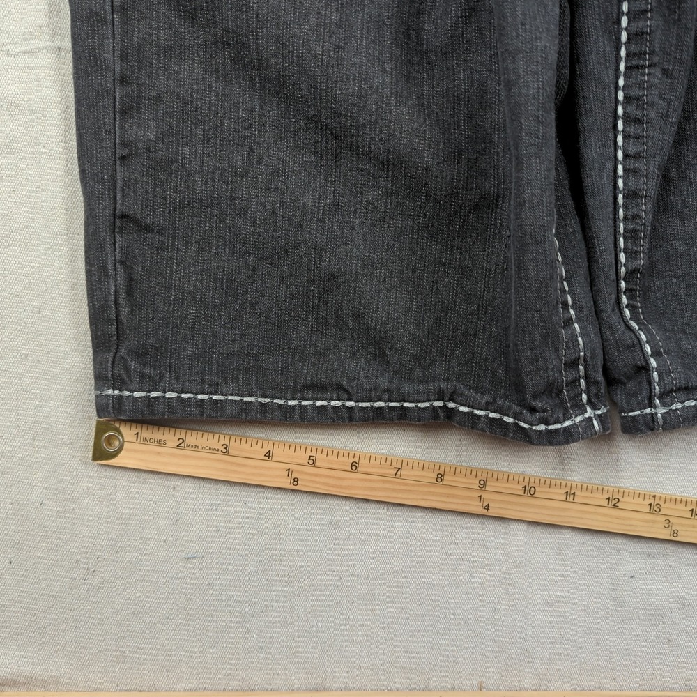 Vintage Southpole Shorts Mens 38 Black Denim Baggy Skater Embroidered - Picture 8 of 12